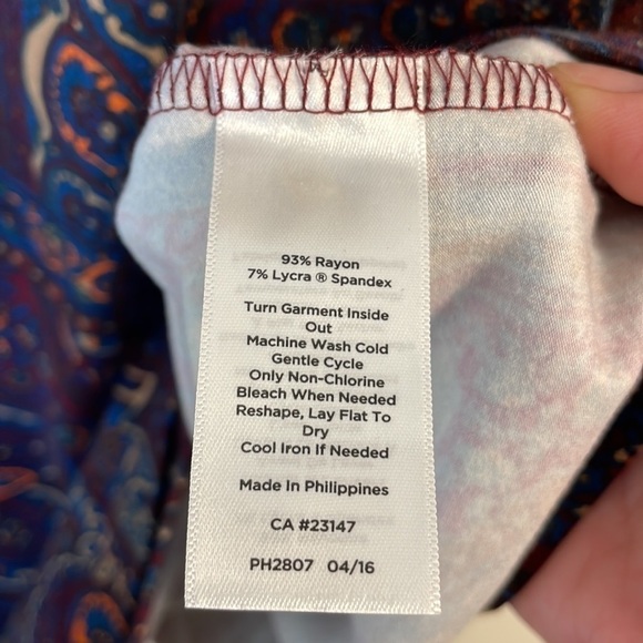 NWT. Talbots Petite Paisley Print Wrap Dress. - Picture 6 of 9